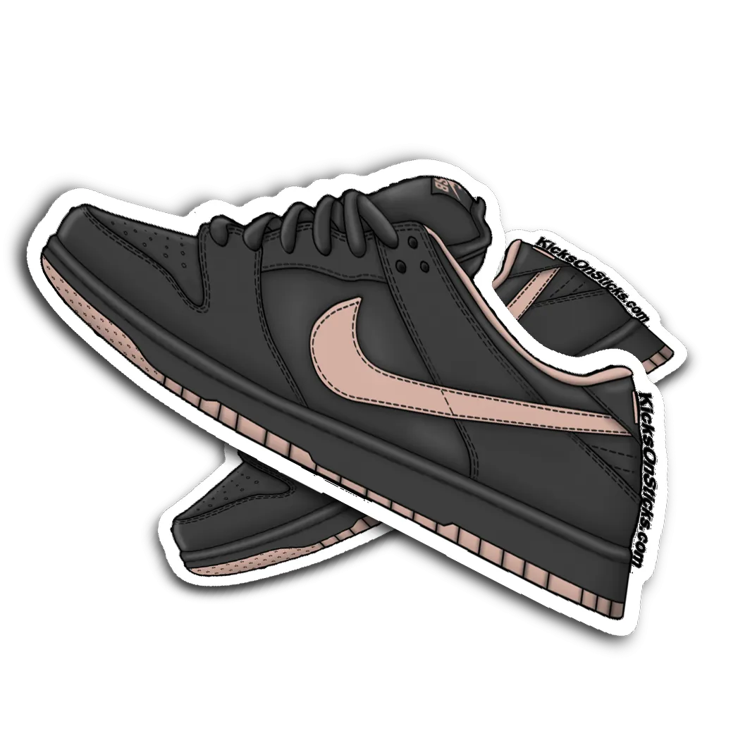 SB Dunk Low "Coral Black" Sneaker Sticker