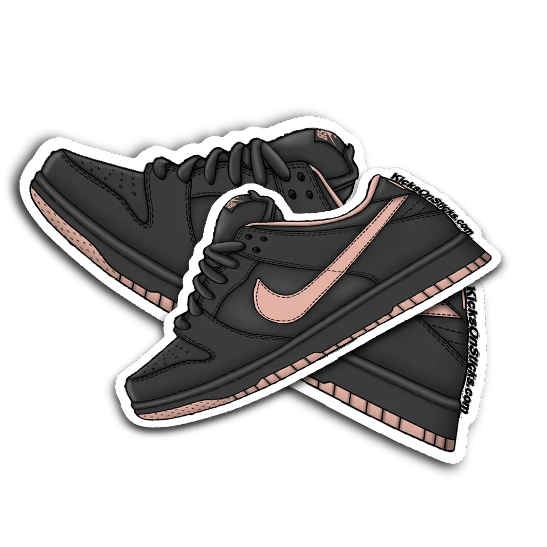 SB Dunk Low "Coral Black" Sneaker Sticker