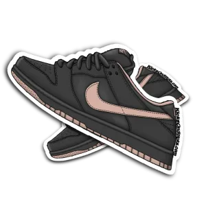 SB Dunk Low "Coral Black" Sneaker Sticker