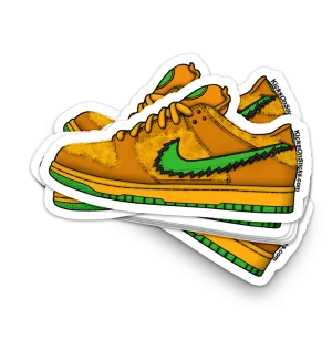SB Dunk Low "Grateful Bear" Orange Sneaker Sticker