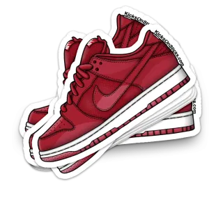 SB Dunk Low "Red Patent" Sneaker Sticker