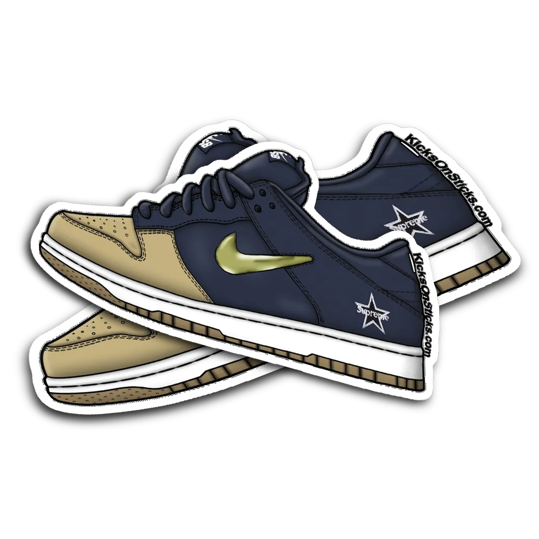 SB Dunk Low "Supreme Jewel Gold" Sneaker Sticker