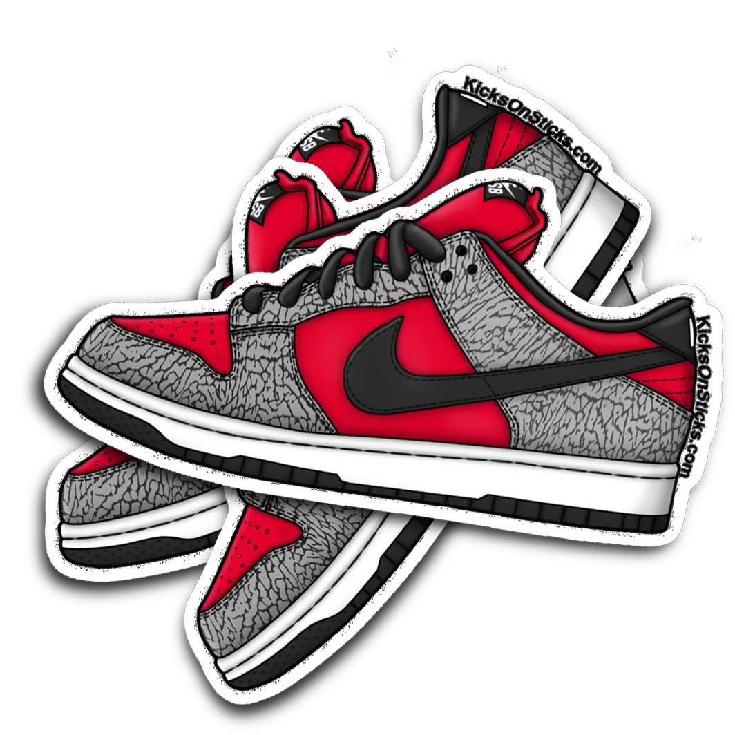 SB Dunk Low "Supreme Red" Sneaker Sticker