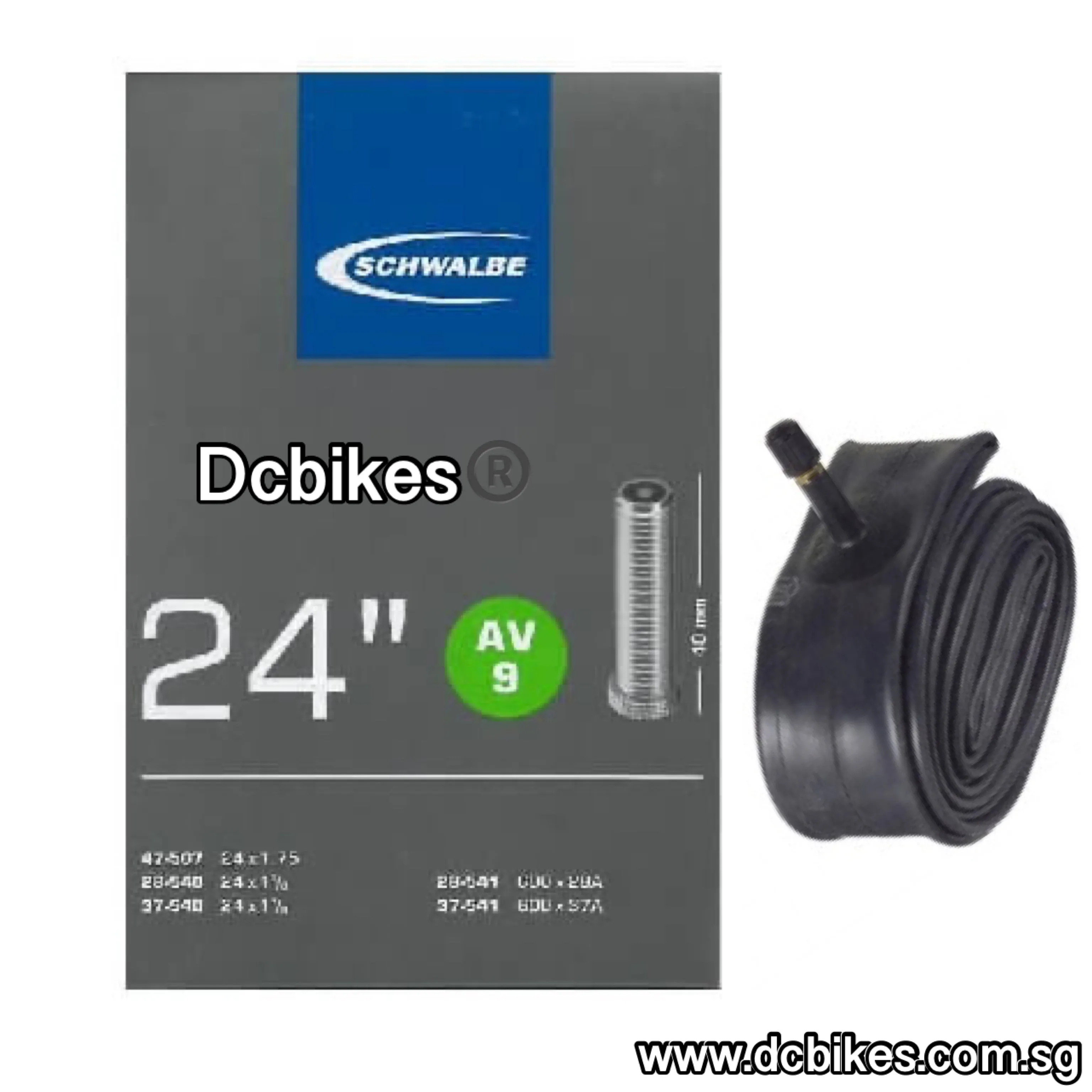 Schwalbe 24 X 1.2 - 1.75 Bicycle Inner Tube Etrto : 507 | 540 | 541 - SV9 AV9