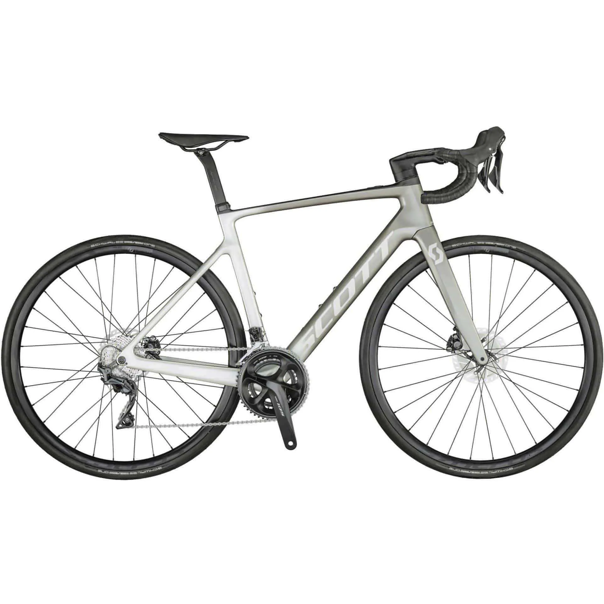 Scott Addict eRide 20 Carbon Electric Road Bike 2021 - White & Grey