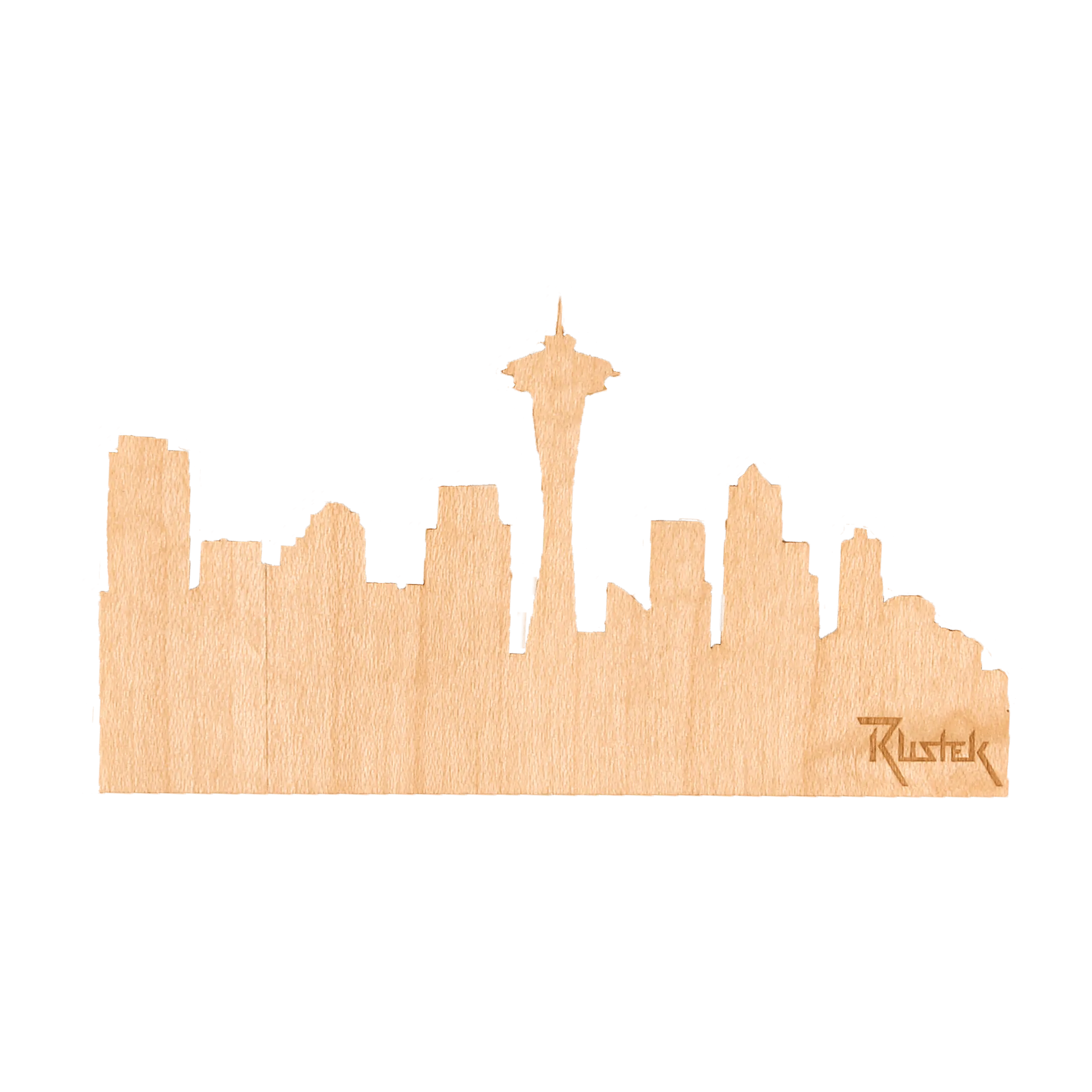 Seattle Skyline Wood Sticker