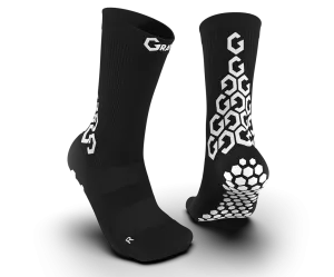 Senda Athletics Gravity Pro Performance Grip Socks - Crew Length - Black