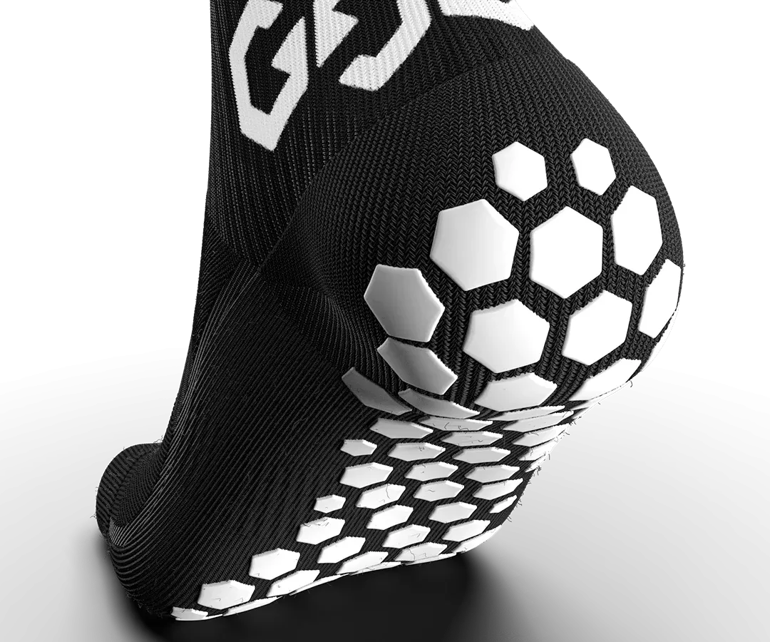 Senda Athletics Gravity Pro Performance Grip Socks - Crew Length - White