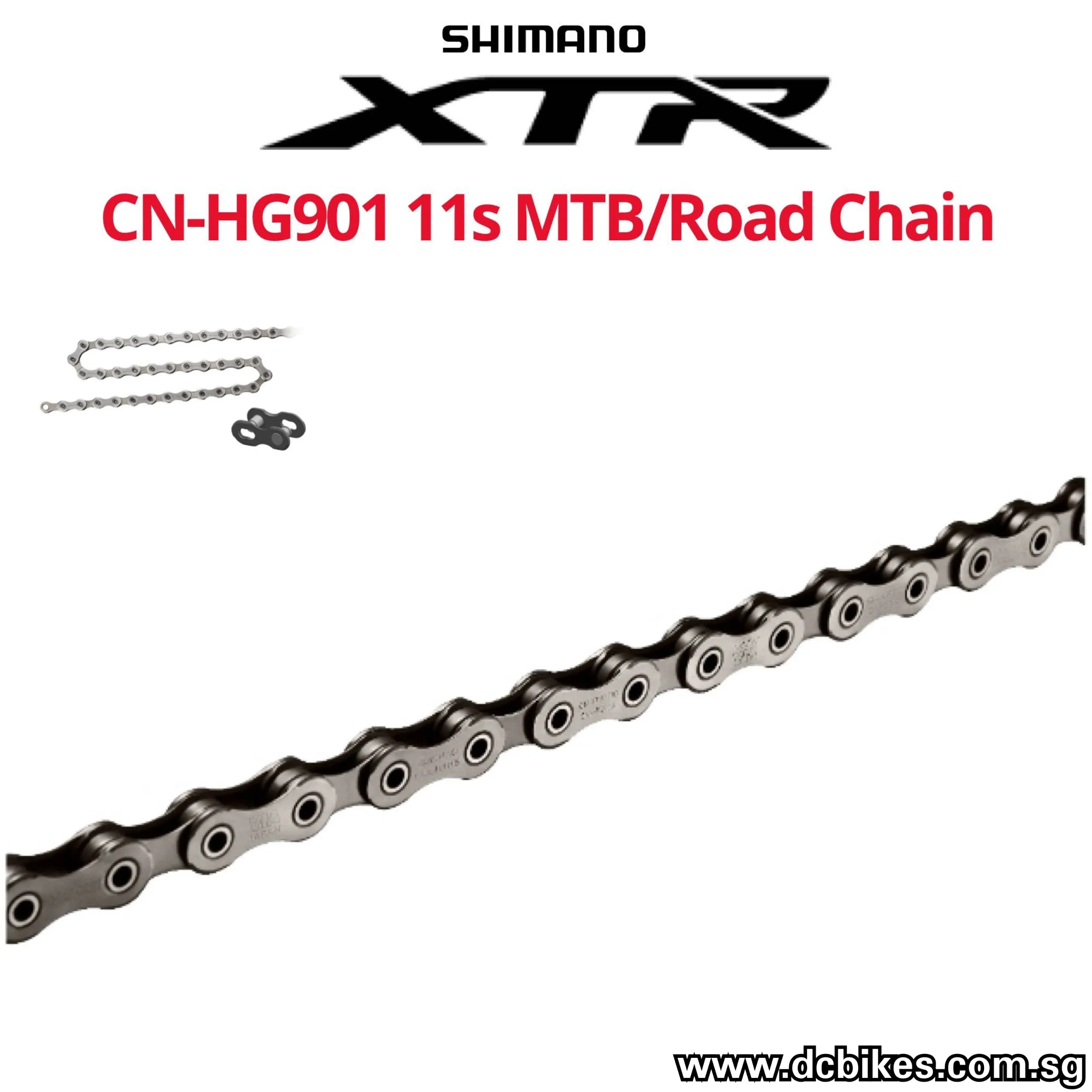 Shimano 11 Speed XTR MTB/Road Dura-Ace HG901 SIL-TEC Chain 116 Links
