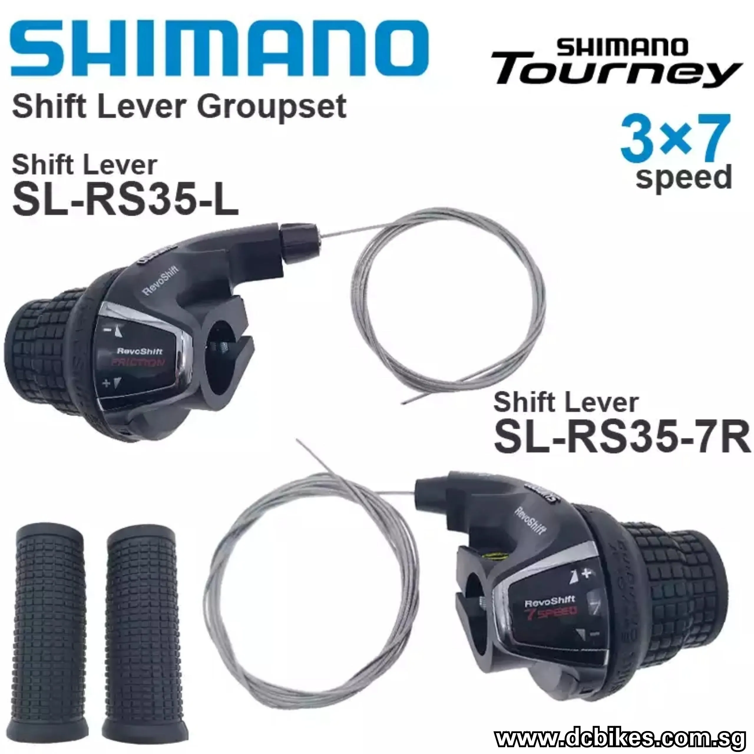 Shimano 3 X 6 Speed 3 X 7 Revoshift RS35 Grip Twist Shifter