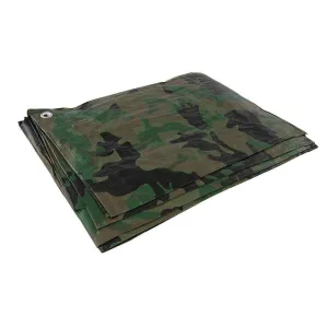 Silverline Camouflage Tarpaulin 2.4 X 3M 488443