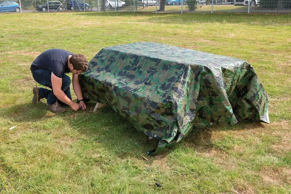 Silverline Camouflage Tarpaulin 2.4 X 3M 488443
