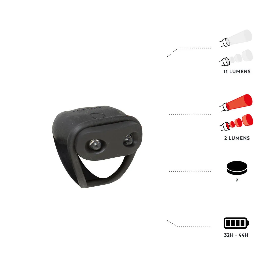 SL 100 Rear LED Battery-Powered Bike Light 2 Lumens