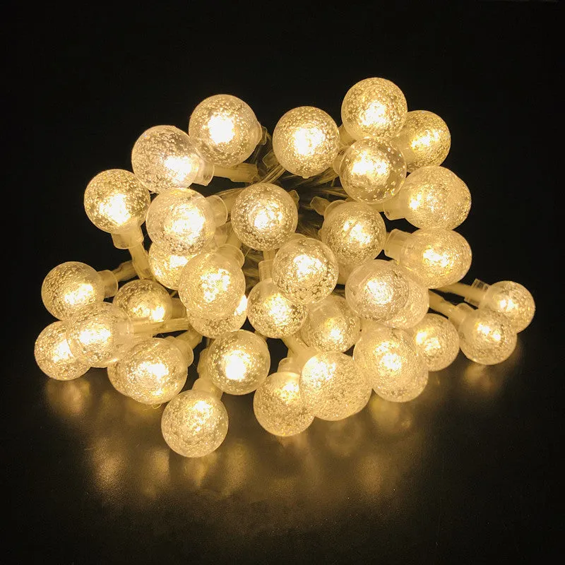 Solar LED Crystal Ball String Light 10M Waterproof Fairy Lights Garden Lawn Tree Outdoor Decoration