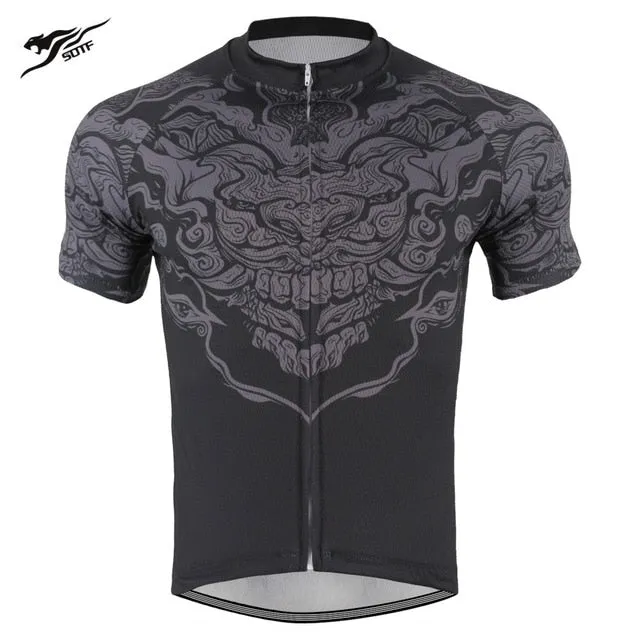 SOTF Geometric Breathable Anti-Wrinkle Cycling Jersey Short Sleeve Road Bike shirt Mountain Bike Cycling Clothing Men Women