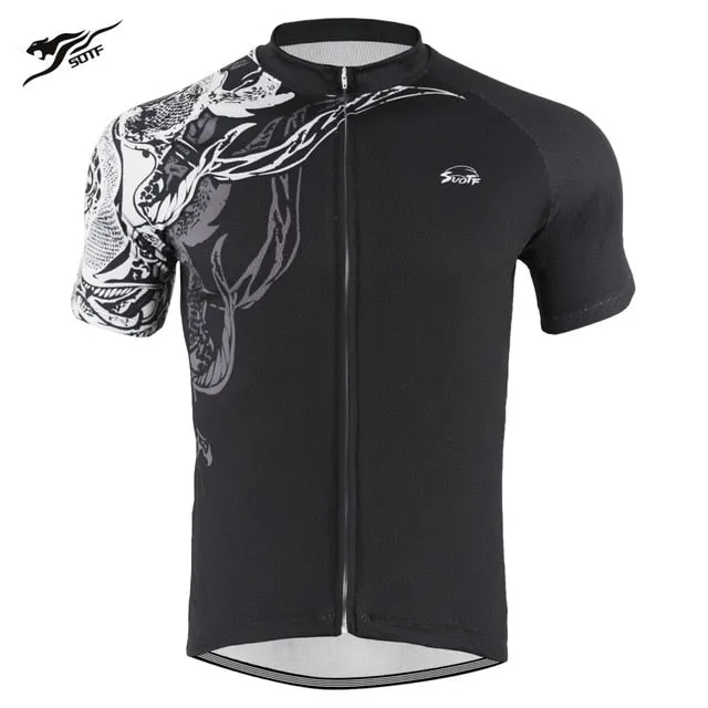 SOTF Geometric Breathable Anti-Wrinkle Cycling Jersey Short Sleeve Road Bike shirt Mountain Bike Cycling Clothing Men Women