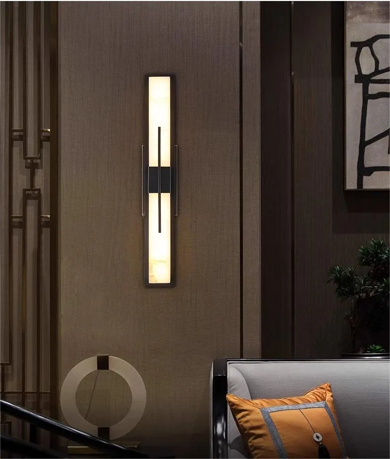 Square Marble Outdoor Wall Lamp