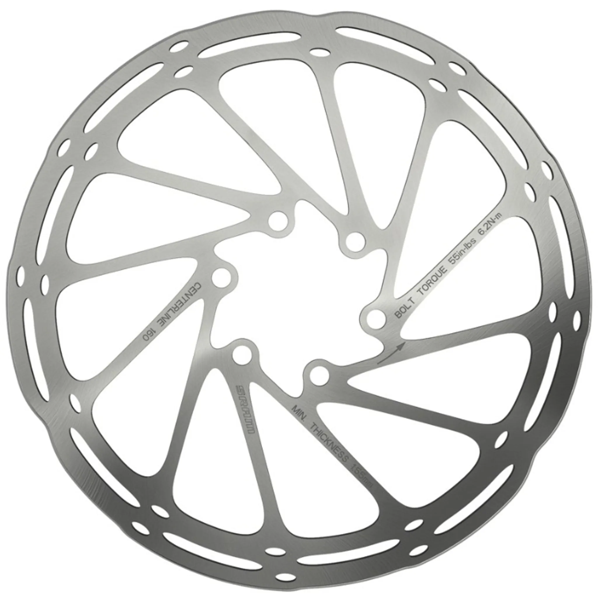 SRAM Disc Rotor Centreline Rounded 140mm (Includes Steel Rotor Bolts)