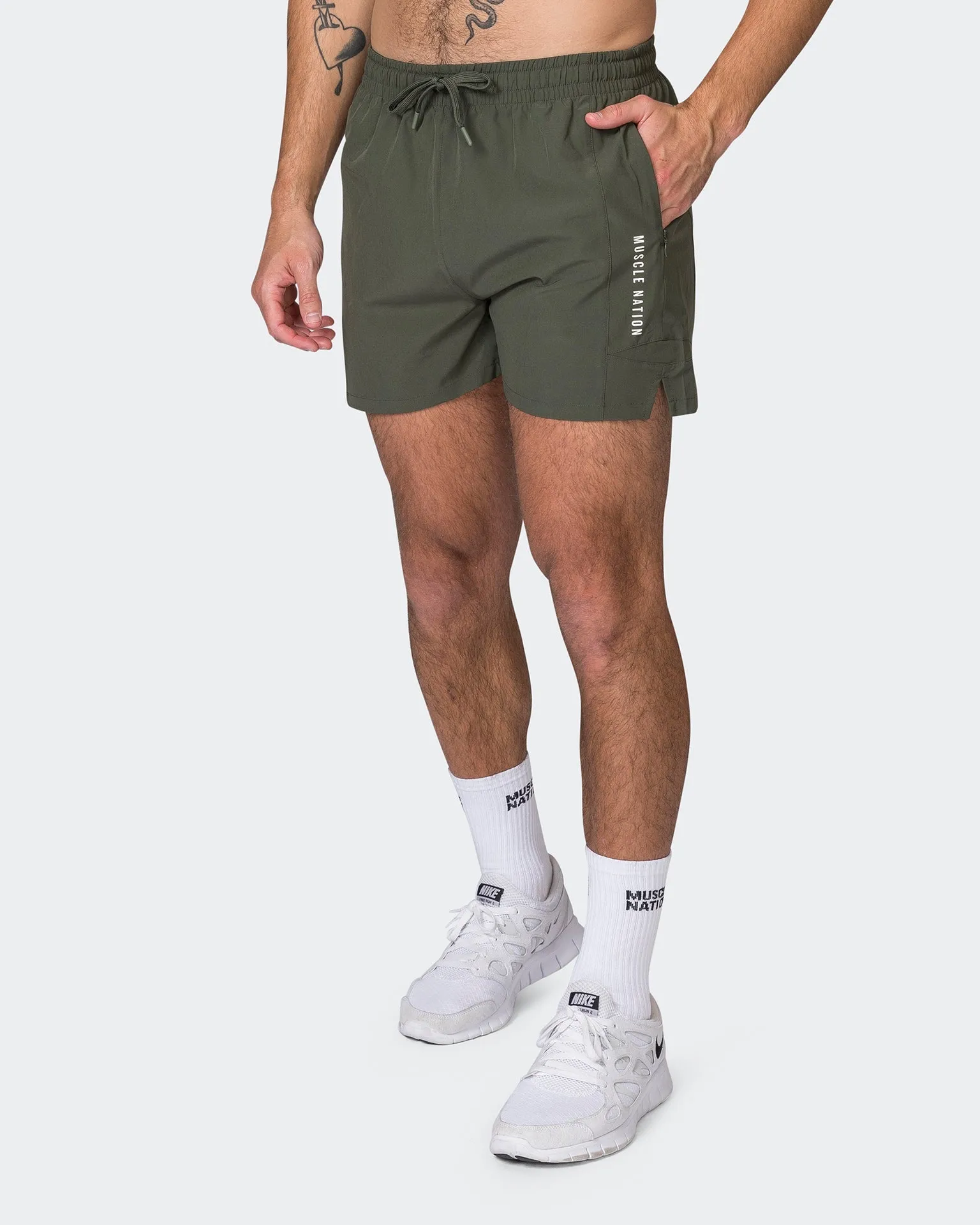 Streamline Training Shorts - Dark Khaki