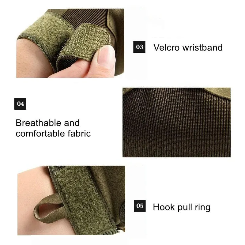 Tactical Military Full Finger Gloves - Fitness Protection, Sports, Motorcycle, Hunting, Walking Gloves