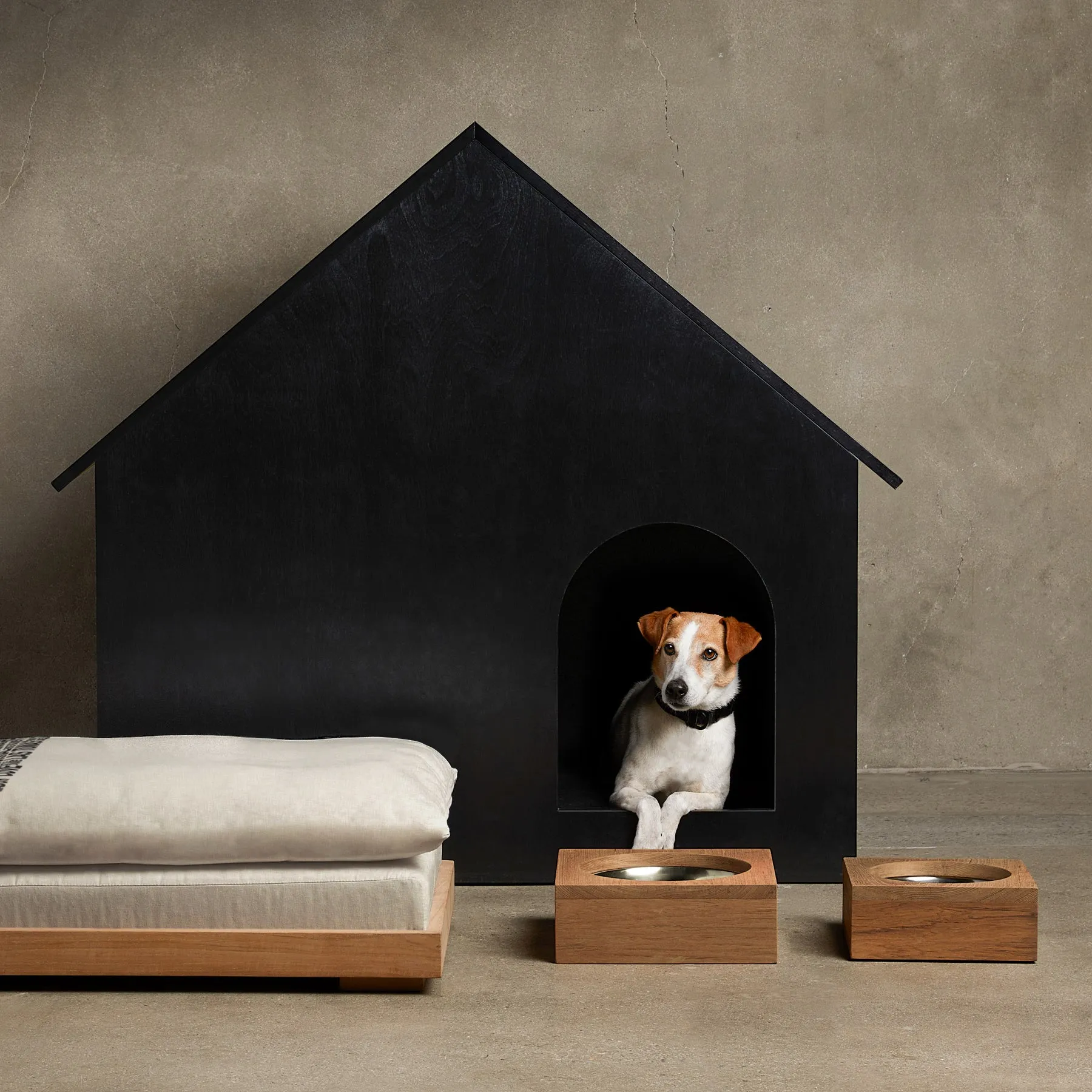 Teak Dog Bed - Teak