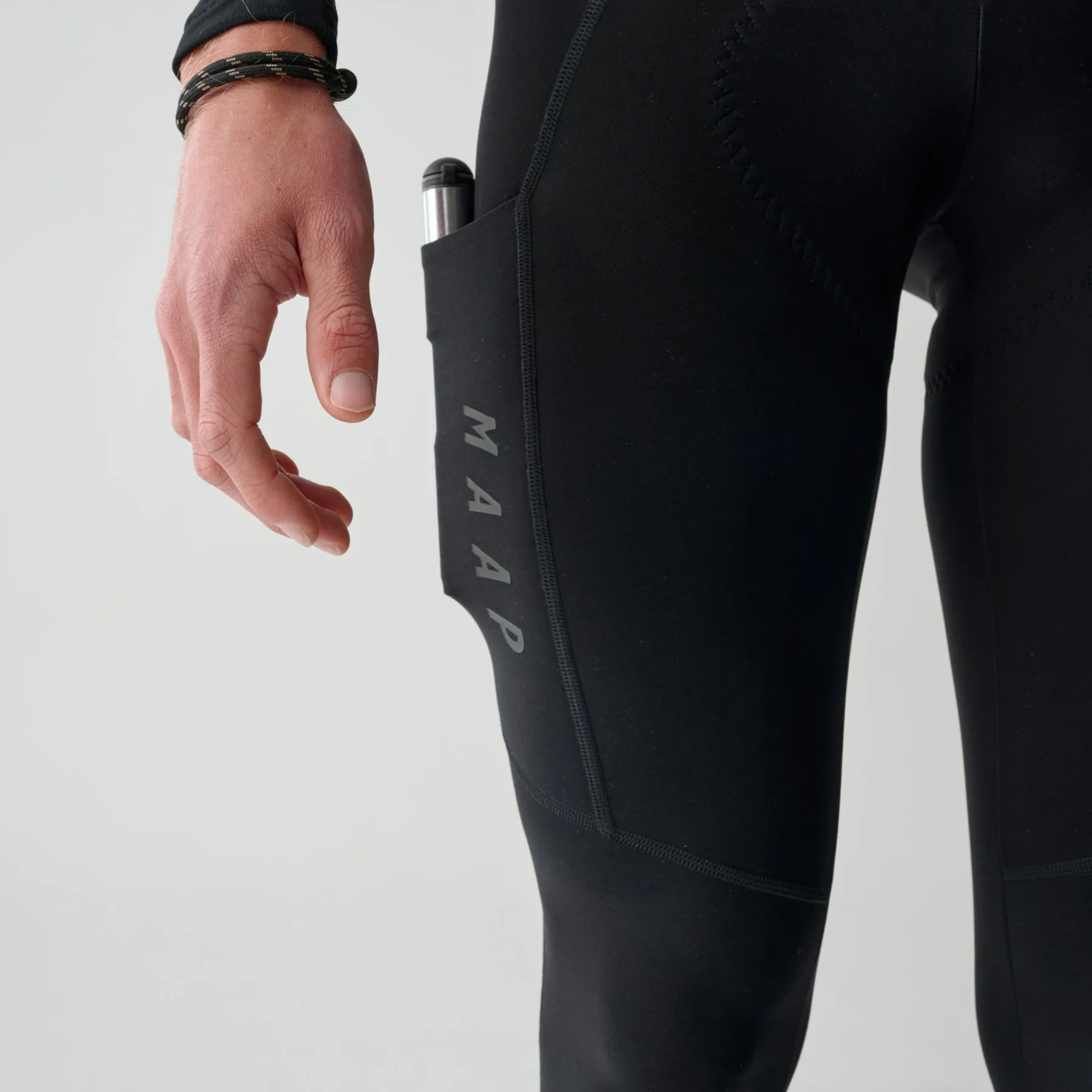 Team Bib Evo Thermal Cargo Tights - Black/Black