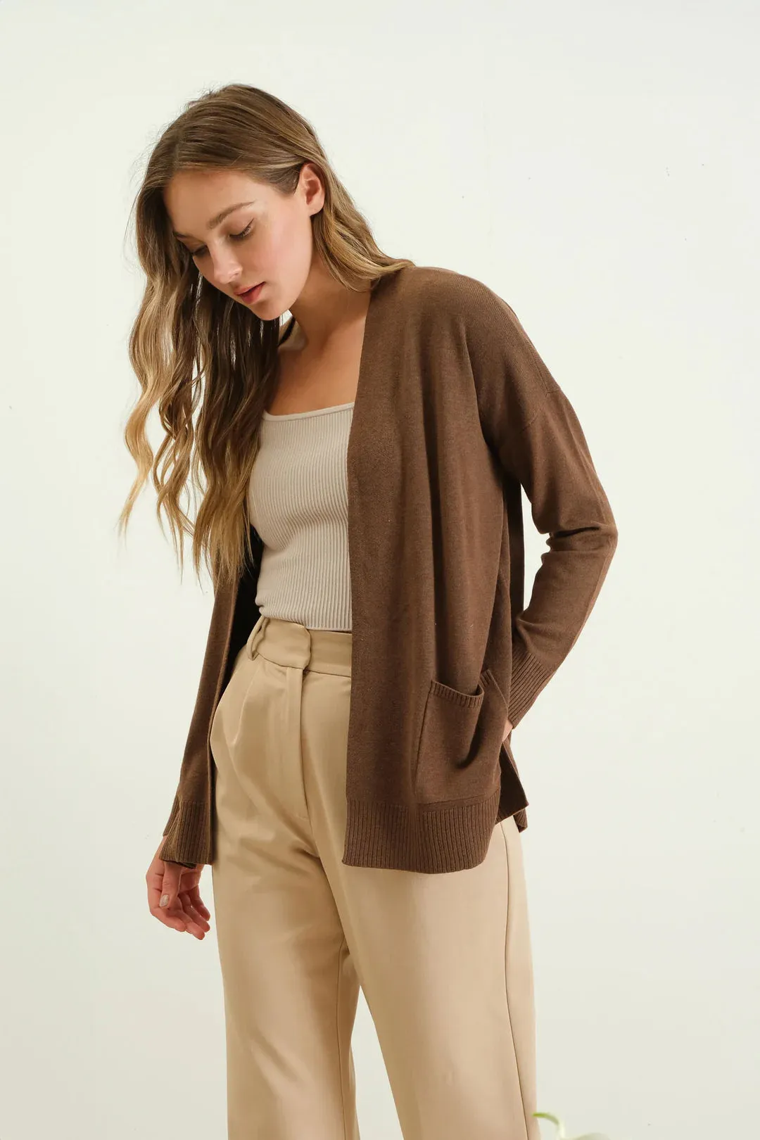 The Aylin Open Front Knit Cardigan