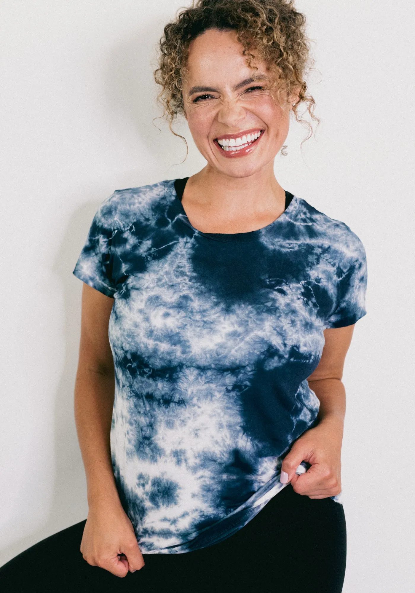 Tie-Dye Marina Tee – Raven Black
