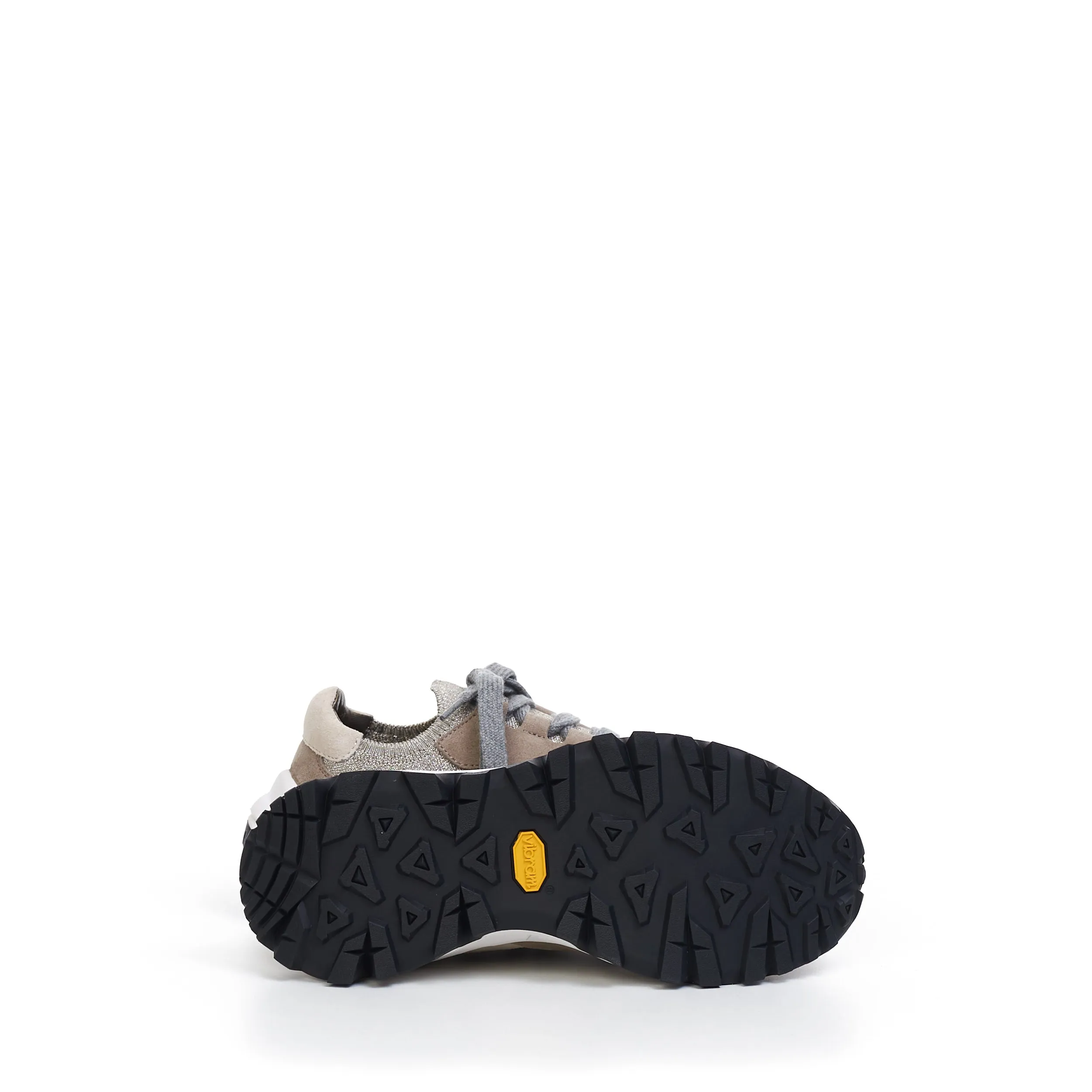 TREKK Low Top Sneakers In Beige & Grey