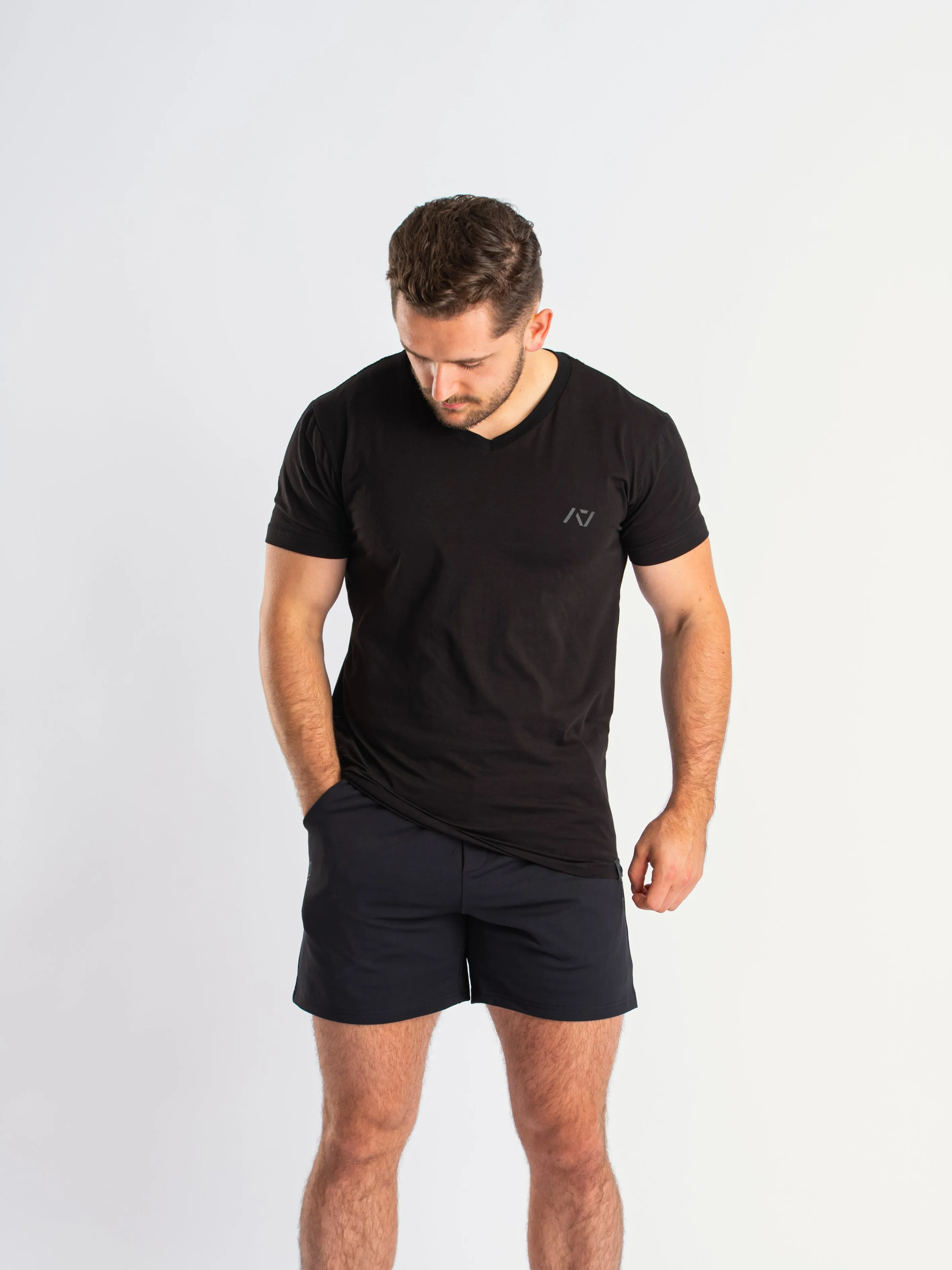 True-Fit Men's Non Bar Grip V-Neck - Stealth