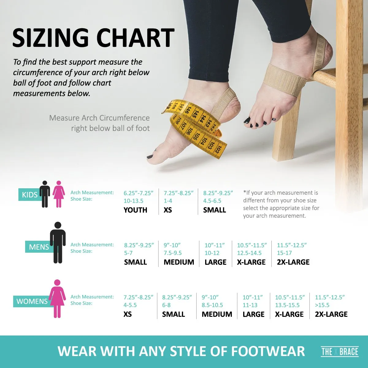 TULI'S® THE X BRACE™ - PAIR - highly effective elastic foot brace