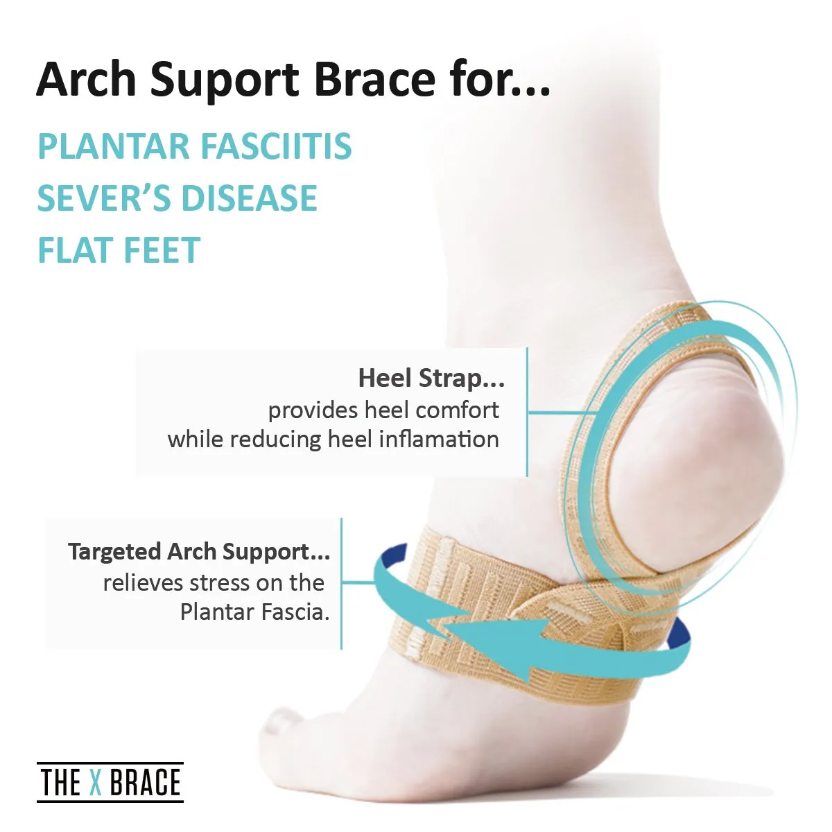 TULI'S® THE X BRACE™ - PAIR - highly effective elastic foot brace