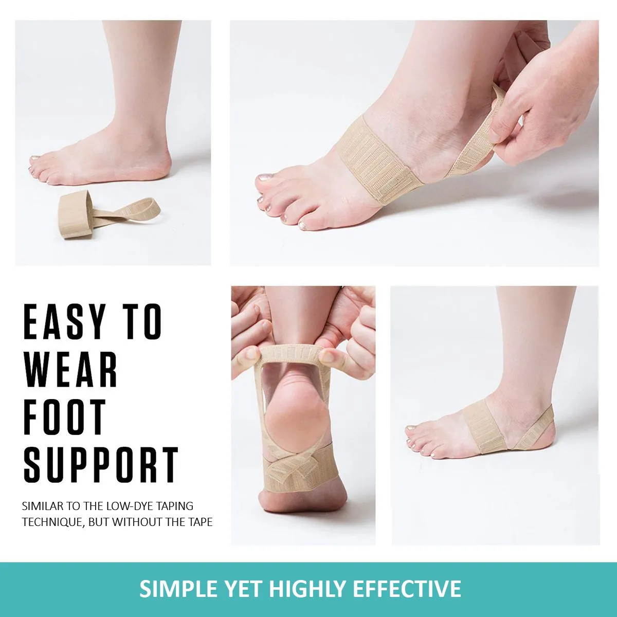 TULI'S® THE X BRACE™ - PAIR - highly effective elastic foot brace