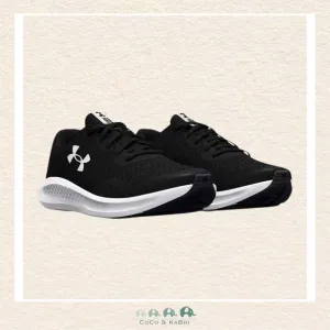 Under Armour: Boys' Grade School Charged Pursuit 3 Running Shoes Black/White (N1-60)