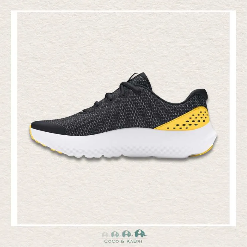 Under Armour: Boys' Grade School Surge 4 Running Shoes - Black/Yellow (Q1-148)