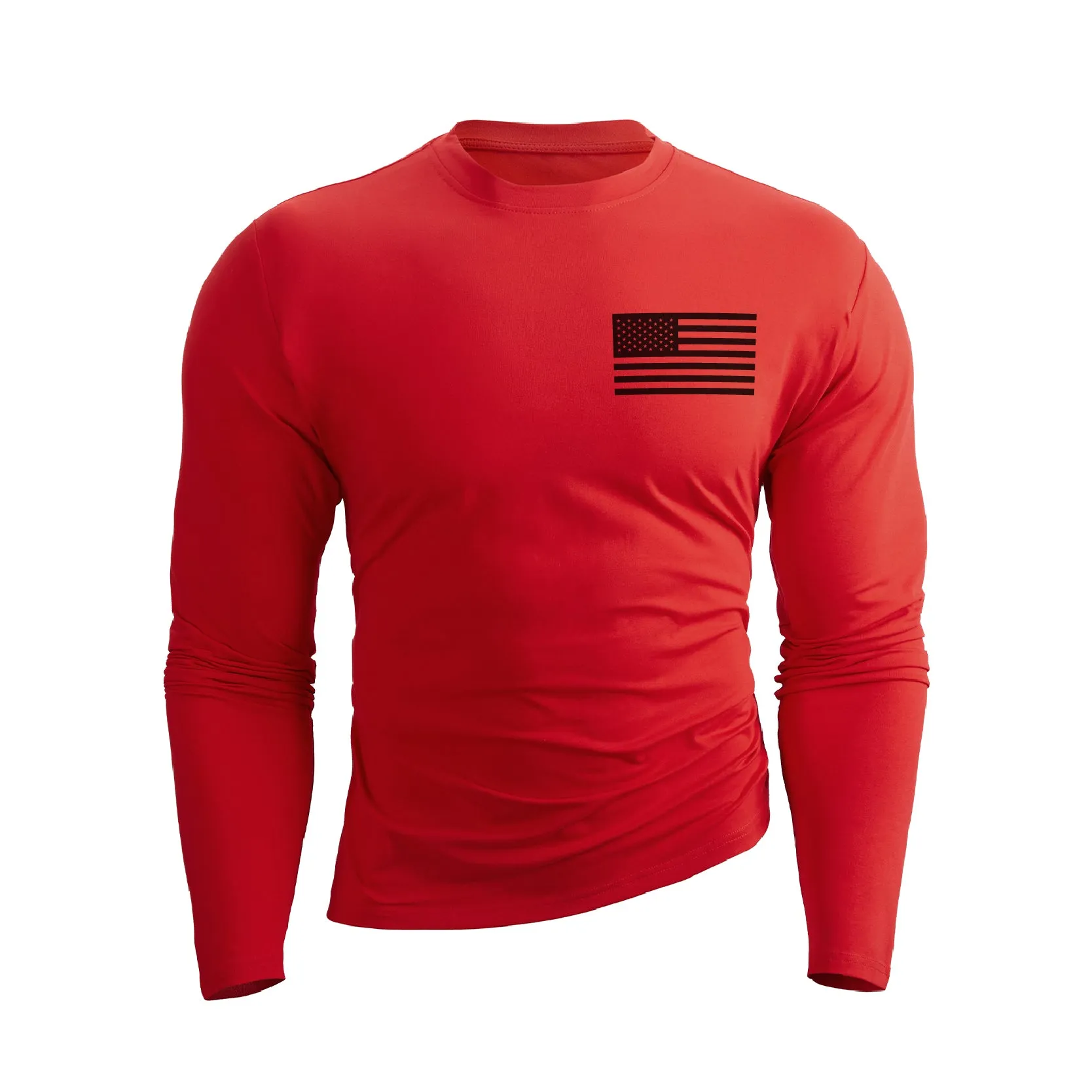 USA FLAG WATERPROOF GRAPHIC LONG SLEEVE T-SHIRT