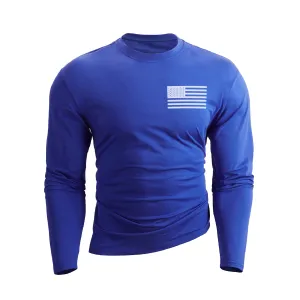 USA FLAG WATERPROOF GRAPHIC LONG SLEEVE T-SHIRT