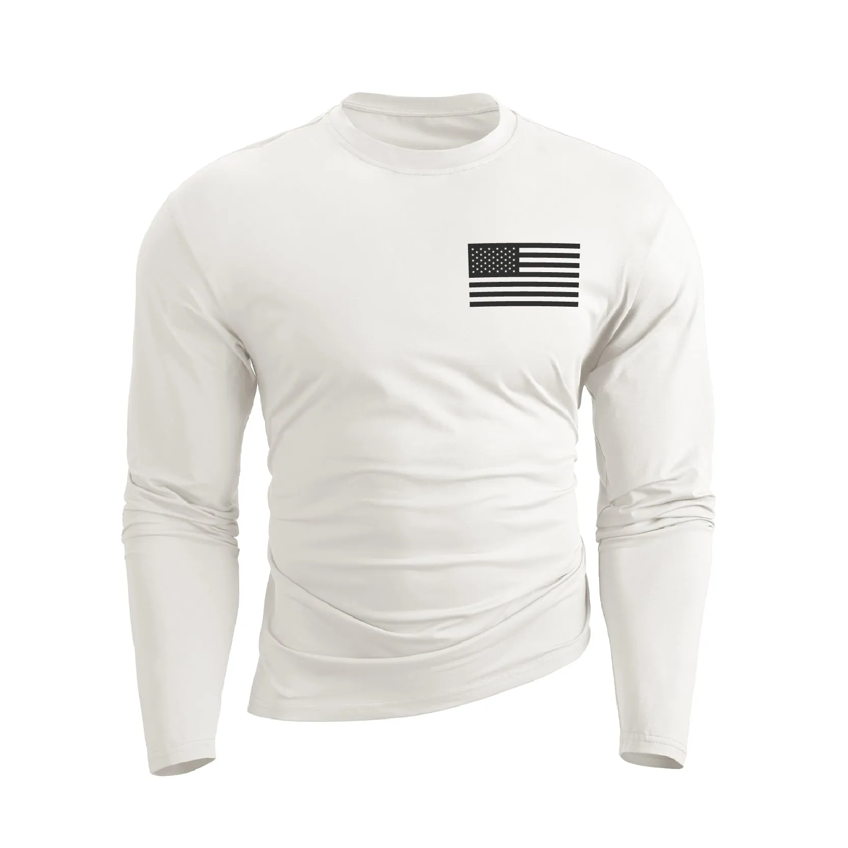 USA FLAG WATERPROOF GRAPHIC LONG SLEEVE T-SHIRT
