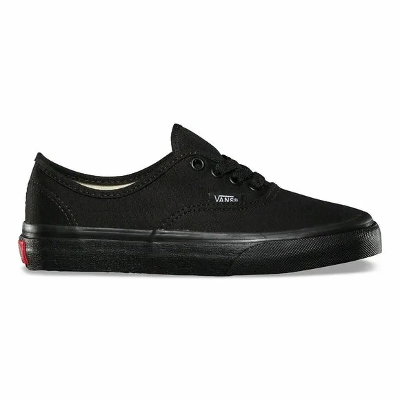 Vans Authentic Triple Black Classic Skate Kids Sneakers