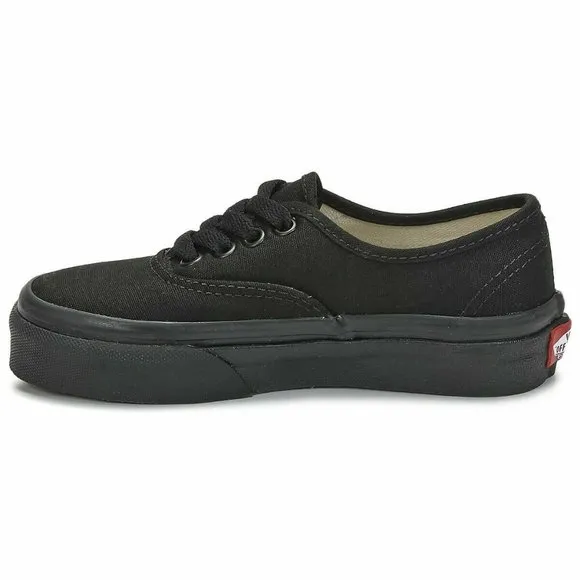 Vans Authentic Triple Black Classic Skate Kids Sneakers