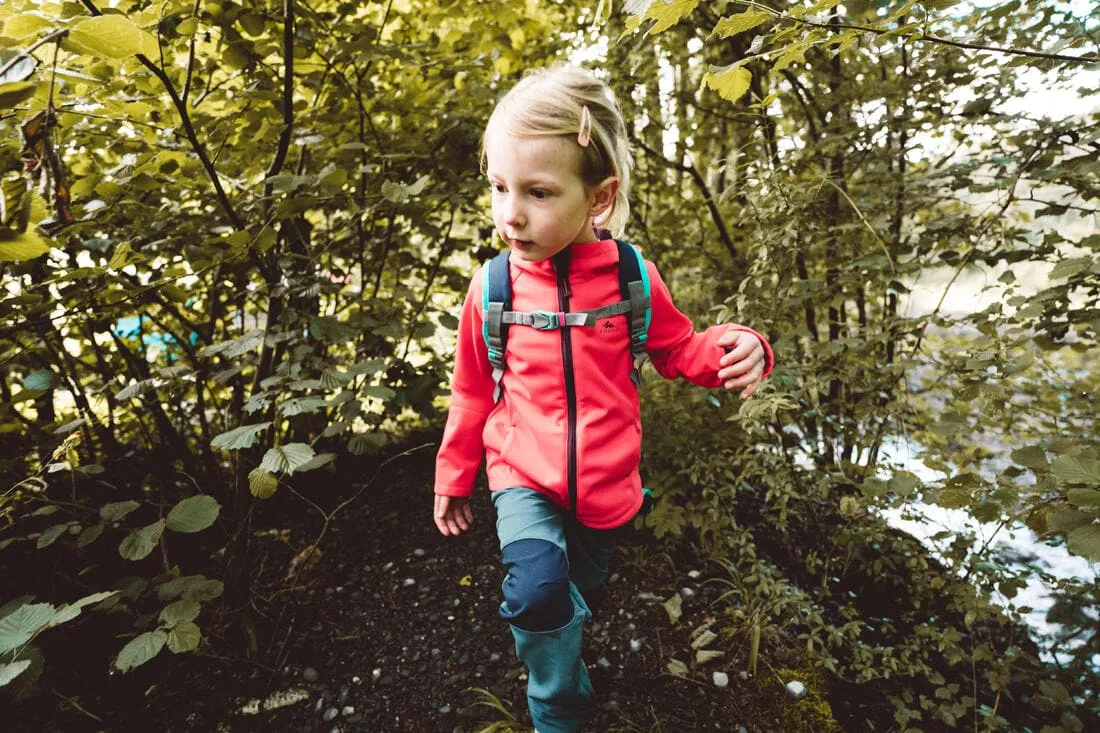 Veste softshell de randonnée - MH550 rose - enfant 2 - 6 ans