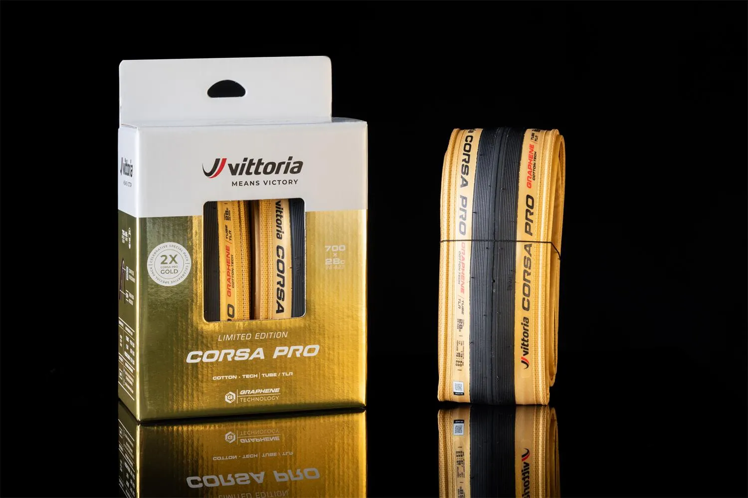 Vittoria Corsa Pro Gold Twin Pack Ltd Edition 700c Tyre