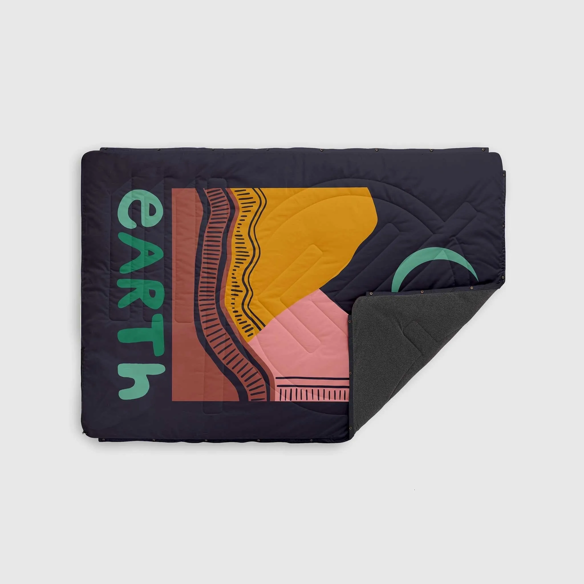VOITED Fleece Outdoor Camping Blanket - Earth