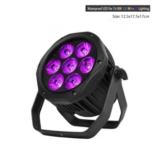 Waterproof LED Par 7x12W RGBW Light Outdoor IP65 Waterproof 7x18W 6in1 DMX Effect Stage Lighting SJA