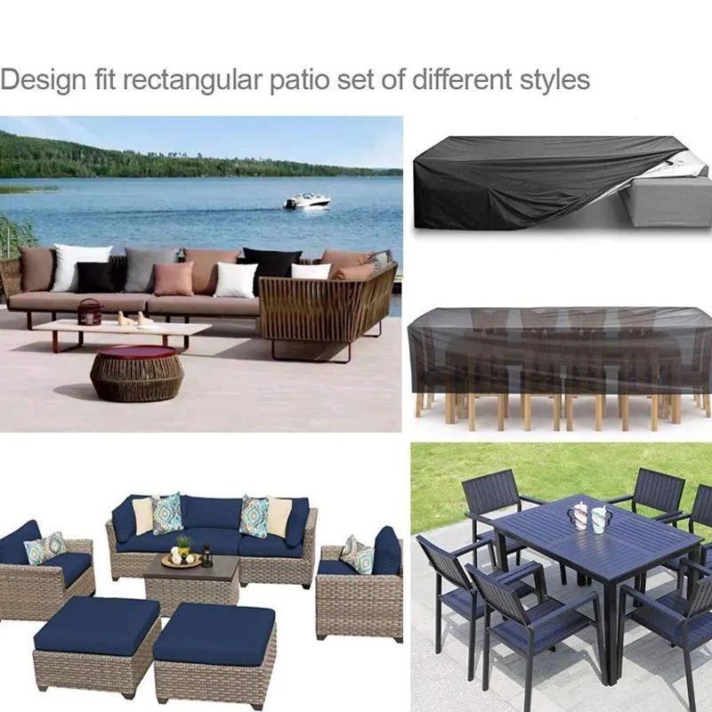 Waterproof Outdoor Furniture Cover For Garden Table And Chairs - 115X115X74Cm