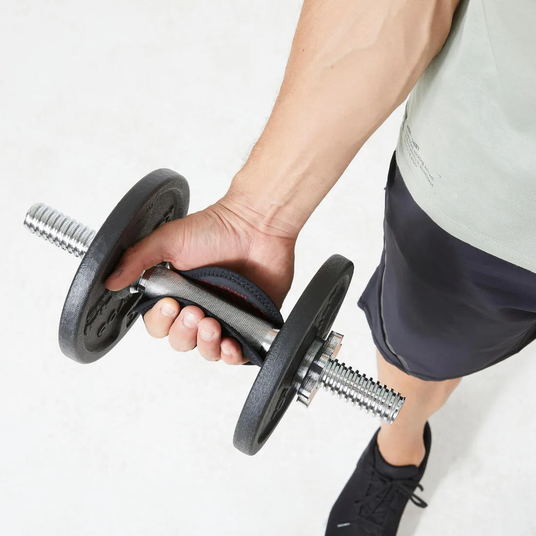 Weight Training Grip Pad Glove - Black