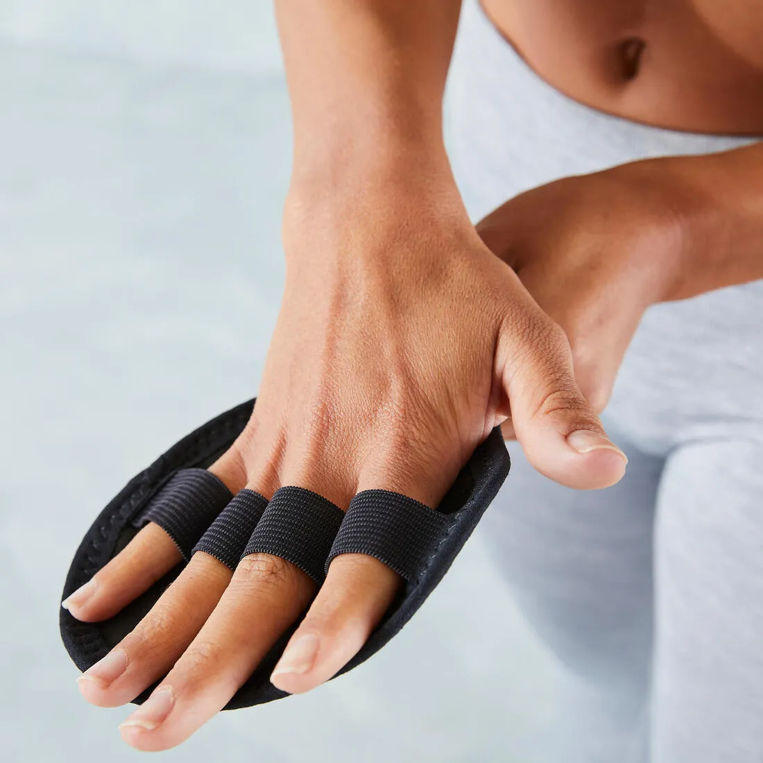 Weight Training Grip Pad Glove - Black