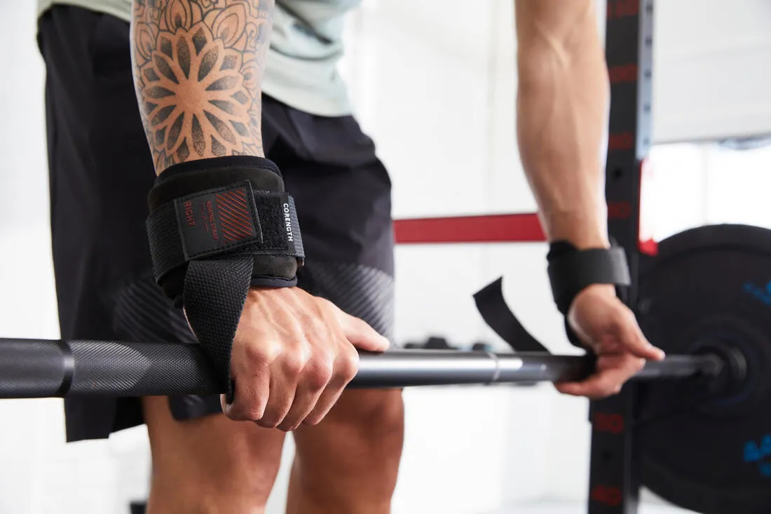 Weight Training Lifting Strap With Wrist Support - Black