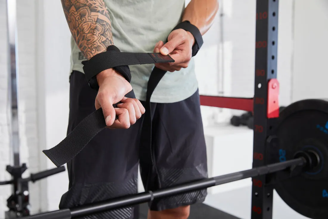 Weight Training Lifting Strap With Wrist Support - Black