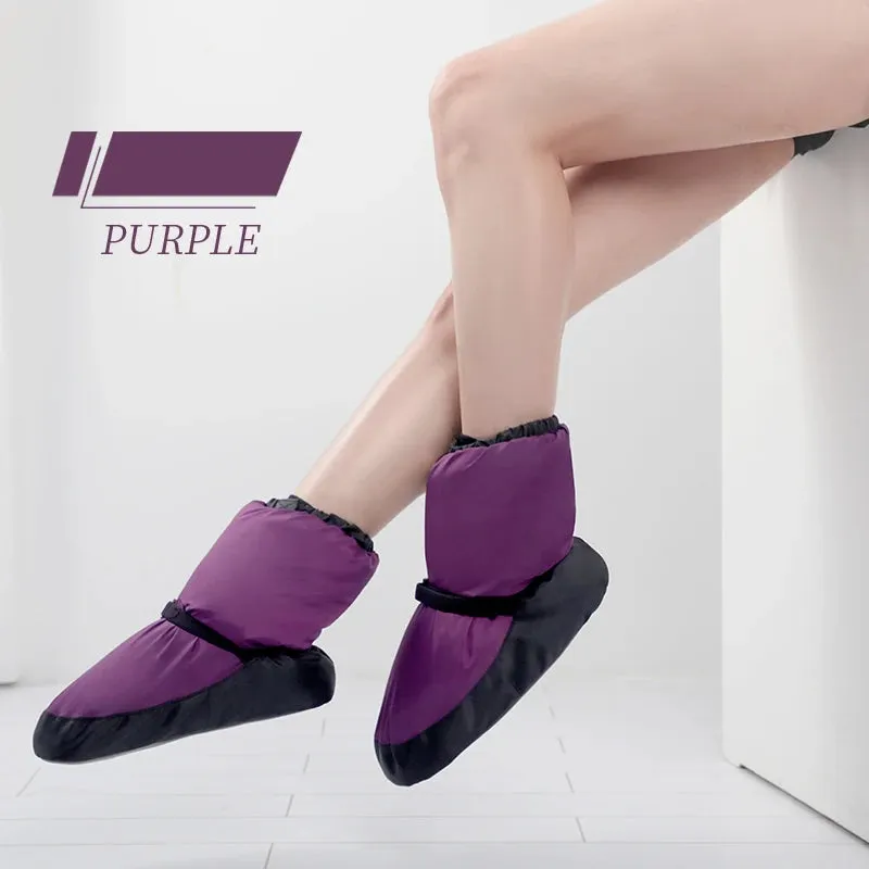Women's Ballet Warm-Up Booties - Winter Dance Boots for Antiskid Training